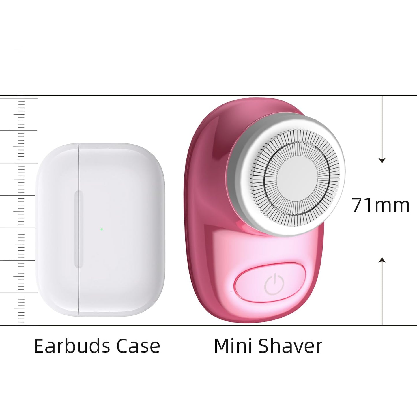 Mini Electric Shaver, Pocket Size Electric Shaver for Men Women, Rechargeable Easy One-Button, Portable Powerful Waterproof Electric Razor for Travel Office Business Trip (1Pack)