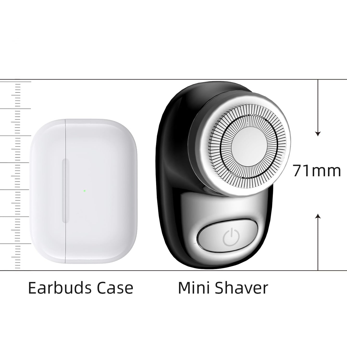 Mini Electric Shaver, Pocket Size Electric Shaver for Men Women, Rechargeable Easy One-Button, Portable Powerful Waterproof Electric Razor for Travel Office Business Trip (1Pack)