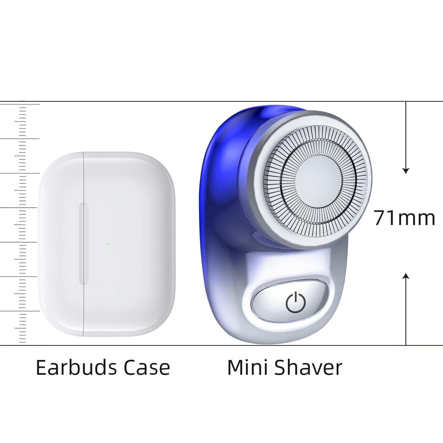 Mini Electric Shaver, Pocket Size Electric Shaver for Men Women, Rechargeable Easy One-Button, Portable Powerful Waterproof Electric Razor for Travel Office Business Trip (1Pack)