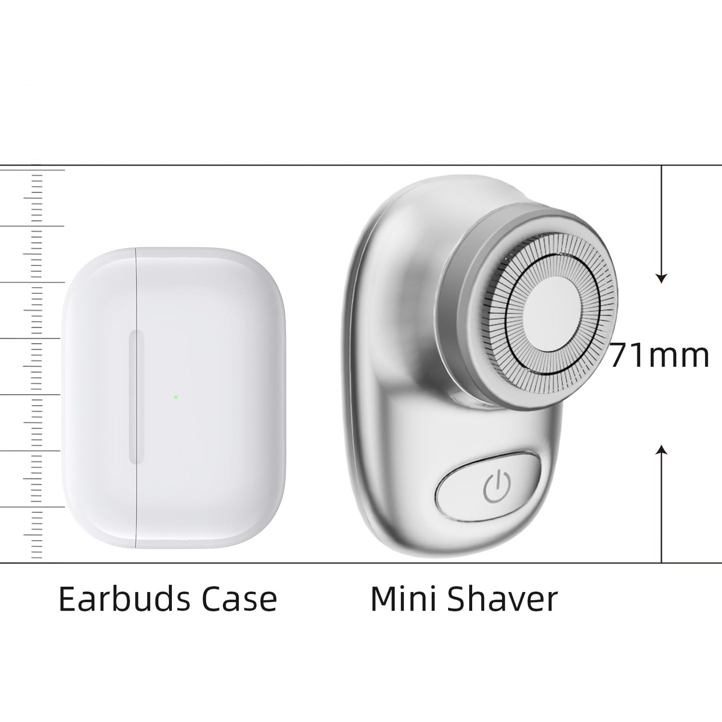 Mini Electric Shaver, Pocket Size Electric Shaver for Men Women, Rechargeable Easy One-Button, Portable Powerful Waterproof Electric Razor for Travel Office Business Trip (1Pack)