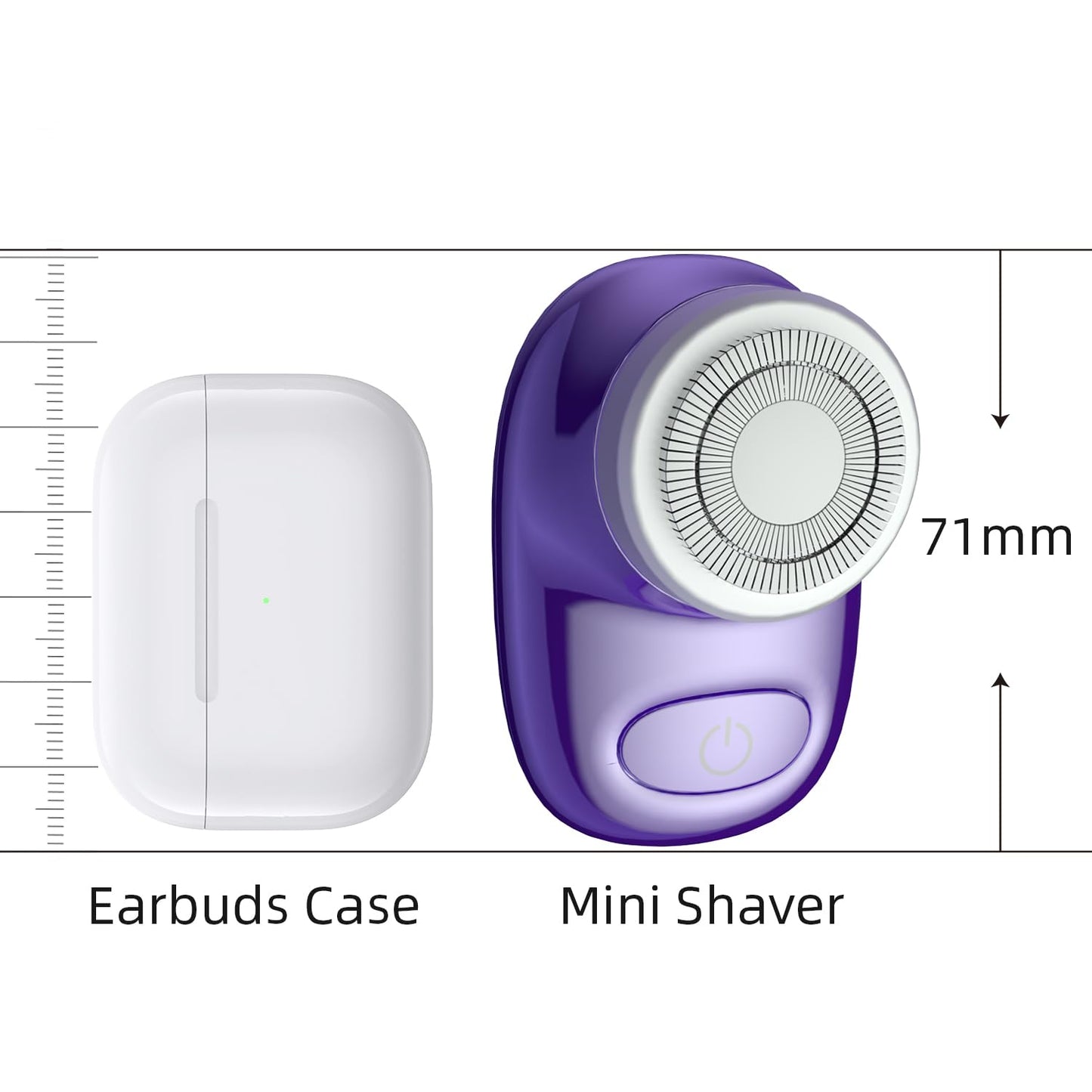 Mini Electric Shaver, Pocket Size Electric Shaver for Men Women, Rechargeable Easy One-Button, Portable Powerful Waterproof Electric Razor for Travel Office Business Trip (1Pack)