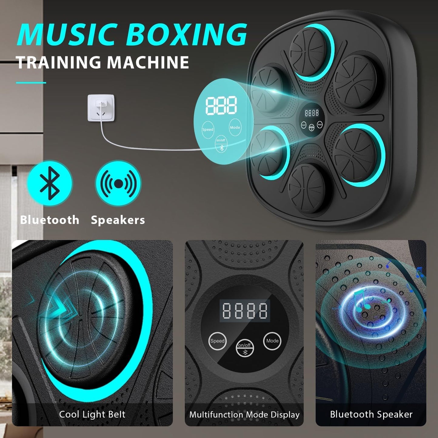 Unleash Your Inner Champion! 🥊🎶 Meet the 2024 Smart Music Boxing Machine – Train, Groove, and Elevate Your Skills!