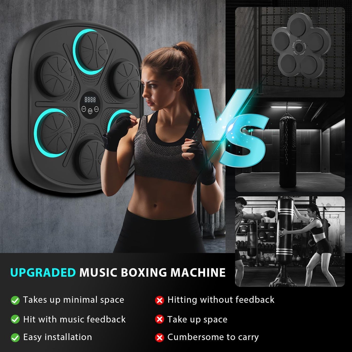 Unleash Your Inner Champion! 🥊🎶 Meet the 2024 Smart Music Boxing Machine – Train, Groove, and Elevate Your Skills!